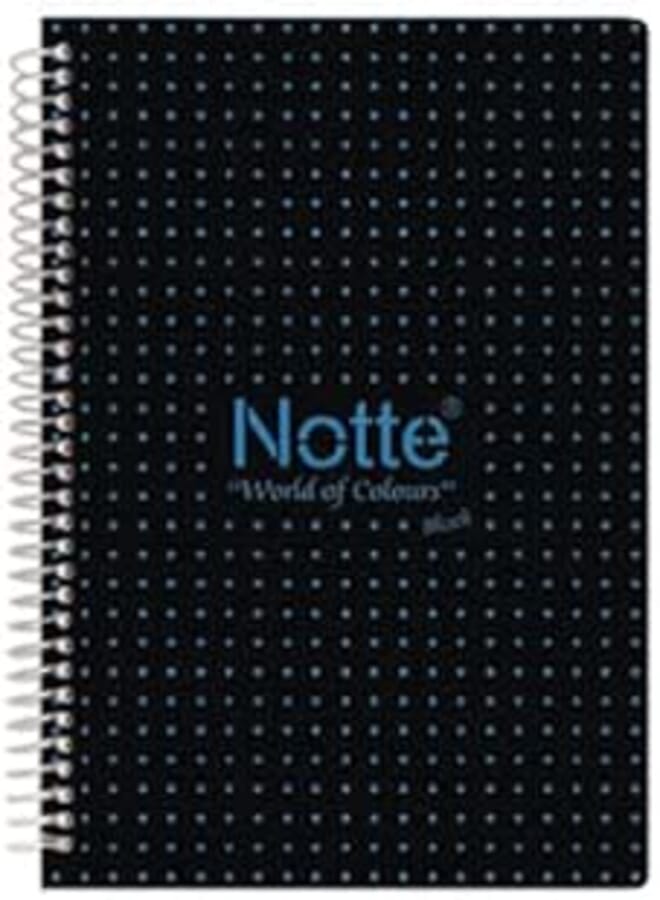 Notte A4 Lined Notebook with 100 Pages, Black